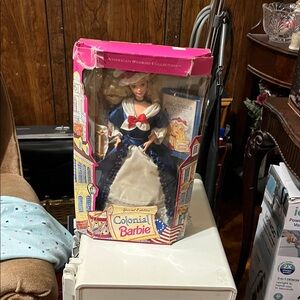 Barbie Colonial Doll - Pink, Blue, and White